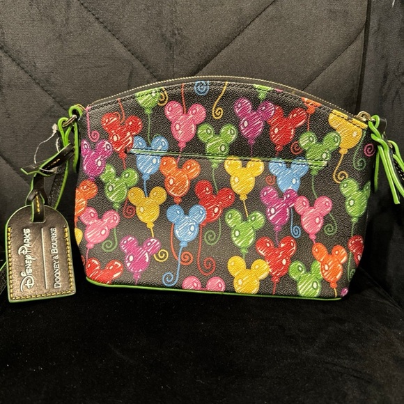Disney Dooney & Bourke Black Balloons 10th Anniversary Crossbody Purse Bag - Picture 3 of 6